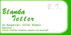 blanka teller business card